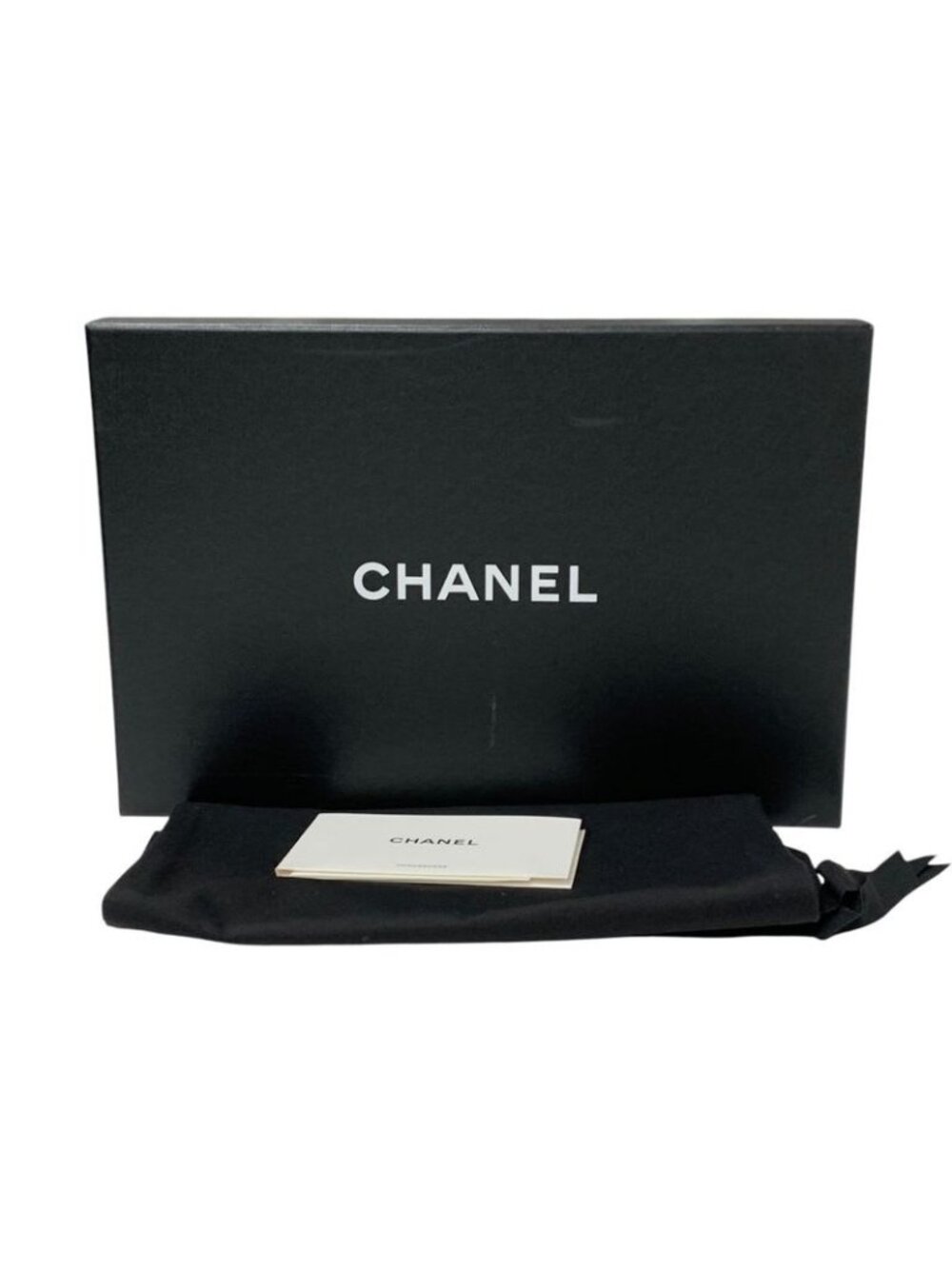 Chanel Flat Shoes Suede Gray Black Gold Coco Mark Loafers - Picture 10 of 10